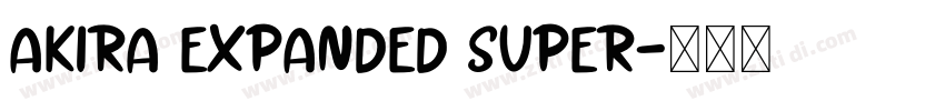 Akira Expanded Super字体转换
